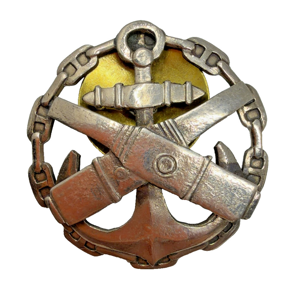 Mode Korea Naval Military Cap Badge Insignia Crossed Rifles Anchor 1.5in